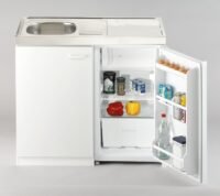 Keukenblok wit met aanrecht 100cm x 60cm met koelkast RAI-5261 - Afbeelding 2