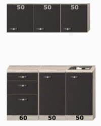 keukenblok 160cm met rvs spoelbak RAI-00342 - Afbeelding 3