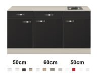 Keukenblok 160 Antraciet incl rvs spoelbak RAI-4492 - Afbeelding 2