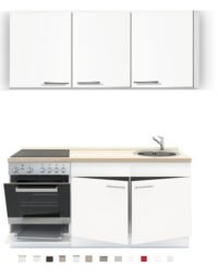 3-in-1 Keukenblok 180 x 60 cm incl. oven + kookplaat + spoelbak en wandkasten RAI-289