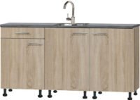 Kitchenette 180 cm wit mat met of zonder wandkasten RAI-8585 - Afbeelding 2