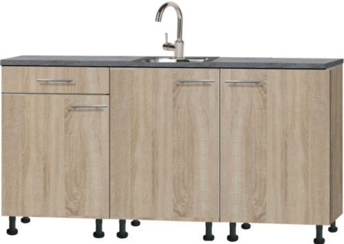 Kitchenette 180 cm wit mat met of zonder wandkasten RAI-8585 - Afbeelding 2