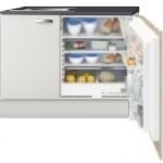 Kitchenette 110cm wit hoogglans incl inbouw koelkast met of zonder wandkasten RAI-1046