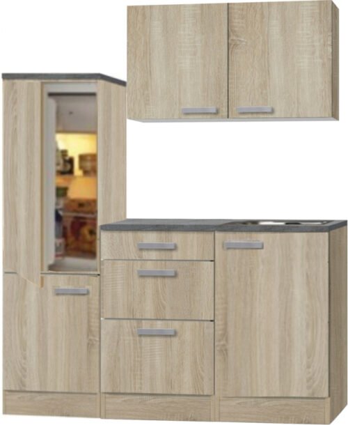 Kitchenette Toronto Beukenhoutdecor 160 cm Incl. Inbouwapparatuur HRG-1599 - Afbeelding 2