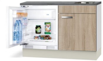 Keukenblok 120cm Antraciet incl koelkast RAI-591