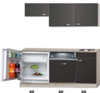 kitchenette 180cm incl vaatwasser en inbouw koelkast RAI-915 - Afbeelding 2