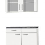 Keukenblok 100cm met glazen wandkasten RAI-9330