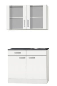 Keukenblok 100cm met glazen wandkasten RAI-9330