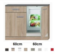 keukenblok 120cm met inbouw koelkast RAI-1010 - Afbeelding 2