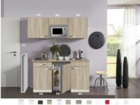Kitchenette Padua 150cm met kookplaat, magnetron, onderbouw koelkast HRG-4499