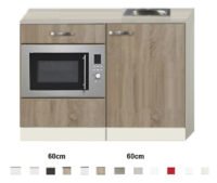 Keukenblok 120cm Houtnerf met magnetron RAI-510