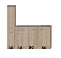 Kitchenette Wit 180 cm Incl. Inbouwapparatuur HRG-5569
