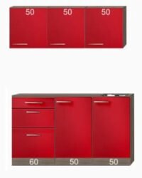 keukenblok 160cm met rvs spoelbak RAI-00342