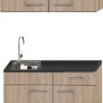 keukenblok 120cm houtnerf mat met stelpoten RAI-2203