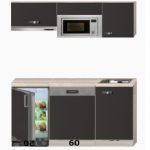 Keukenblok 150 cm incl kookplaat, afzuigkap vaatwasser en koelkast RAI-049