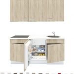 3-in-1 Keukenblok 180 x 60 cm incl. kookplaat + koelkast + spoelbak RAI-301