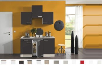 Kitchenette Faro Antraciet 150cm Incl. Inbouwapparatuur HRG-5399