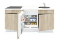3-in-1 Keukenblok 180 x 60 cm incl. kookplaat + koelkast + spoelbak RAI-301