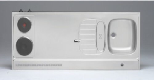 kitchenette 150cm met rvs werkblad en koelkast RAI-332 - Afbeelding 4