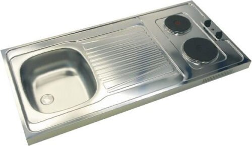 Keukenblok met aanrecht 100cm incl. kookplaat en koelkast RAI-8855 - Afbeelding 2