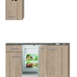 Kitchenette 150cm met stelpoten incl inbouw koelkast RAI-0039