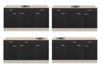 Keukenblok 160 Antraciet incl rvs spoelbak RAI-4492 - Afbeelding 4