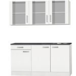 Keukenblok 150 x 60 cm incl. spoelbak en wandkasten RAI-489