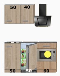 kitchenette 160cm incl koelkast en combimagnetron en afzuigkap RAI-8118 - Afbeelding 3