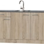 Kitchenette 180 cm wit mat met stelpoten en wandkasten RAI-8585