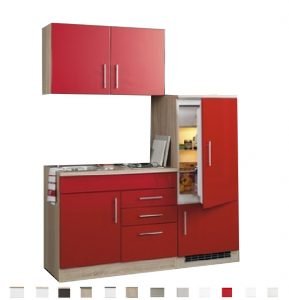 Kitchenette Toronto Rood 160cm Incl. koelkast, e-kookplaat en spoelbak HRG-649 - Afbeelding 2