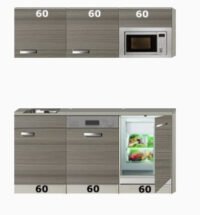Kitchenette 180cm incl inbouw koelkast en combi magnetron en vaatwasser RAI-3030 - Afbeelding 3
