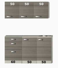 keukenblok 160cm met rvs spoelbak RAI-00342 - Afbeelding 2