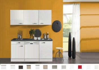 Keuken Lagos 160 cm wit hoogglans Incl. vaatwasser OPTI-129