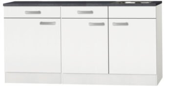 Keukenblok 150 x 60 cm incl. spoelbak en wandkasten RAI-489 - Afbeelding 2