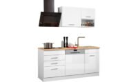 Kitchenette 160cm wit hoogglans met vaatwasser en 4-pit elektrisch kookplaat RAI-180 - Afbeelding 3
