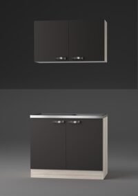 Keukenblok met RVS blad en bovenkast 100 x 60 cm OPTI-0103 - Afbeelding 4