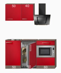 kitchenette 160cm incl koelkast en combimagnetron en afzuigkap RAI-8118