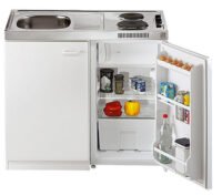 Keukenblok met aanrecht 100cm incl. kookplaat en koelkast RAI-8855