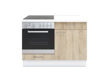 2-in-1 Keukenblok 120 cm x 60 cm Incl. oven + kookplaat + bergruimte zonder spoelbak RAI-1599 - Afbeelding 2