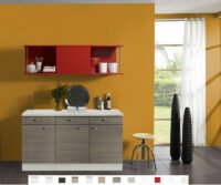 Kitchenette 150 cm met rood schuif rek KT151-9-210 - Afbeelding 2