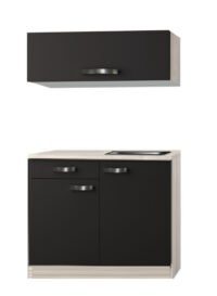 Keukenblok Faro Antraciet 100 x 60 met wandkast 100cm RAI-0021