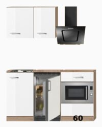 kitchenette 160cm incl koelkast en combimagnetron en afzuigkap RAI-8118 - Afbeelding 4