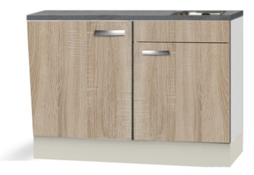 Keukenblok 120cm Antraciet incl koelkast RAI-591 - Afbeelding 2