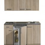 kitchenette 130 houtnerf incl koelkast en e-kookplaat RAI-3321