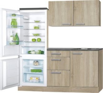 Keukenblok 180 x 60 cm incl. spoelbak en wandkasten RAI-490