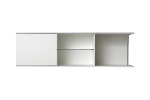 Wandkast met schuif rek Wit 150cm x 44cm RAI-4562 - Afbeelding 2