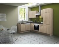 L-Keuken Lasse 270 x 160 cm licht eiken ruw incl. Inbouwapparatuur