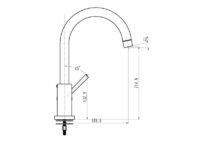 Eéngreepsmengkraan met hoge uitloop Incl. aansluitslangen RAI-0051 - Afbeelding 2