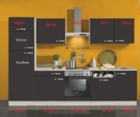 Keuken 280cm incl oven, electrisch kookplaat, vaatwasser, afzuigkap, koelkast 144cm en spoelbak RAI-0021 - Afbeelding 2