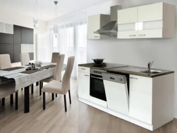 Keuken mat wit 220 cm Incl. Inbouwapparatuur HUS-1098